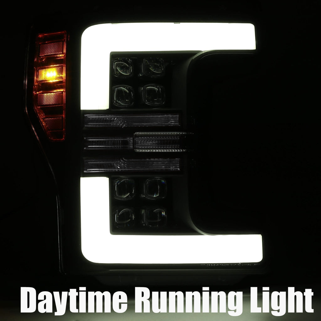 AlphaRex 17-19 Ford Super Duty NOVA-Series LED Projector Headlights Chrome