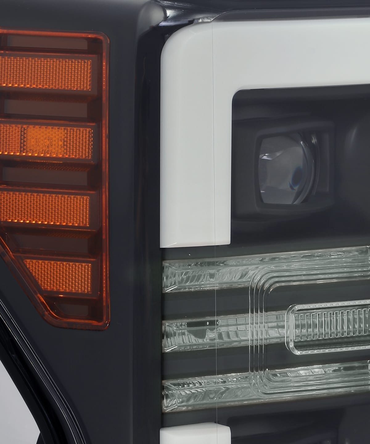 AlphaRex 17-19 Ford Super Duty PRO-Series Halogen Projector Headlights Black