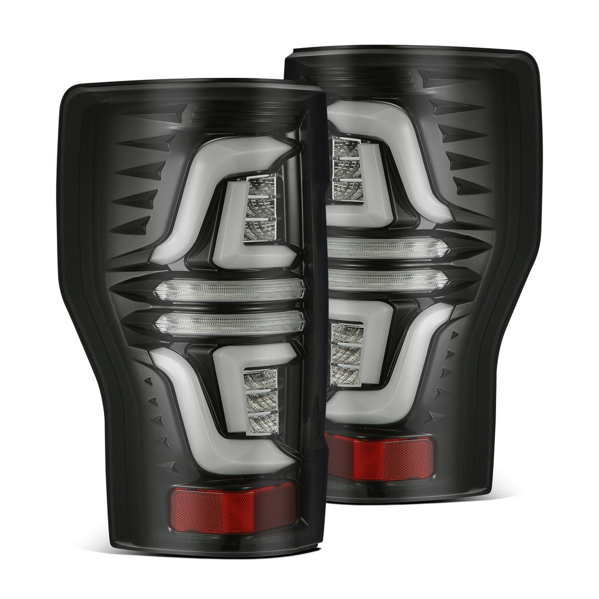 AlphaRex 17-19 Ford Super Duty PRO-Series LED Tail Lights Jet Black
