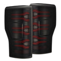 AlphaRex 17-22 Ford Super Duty LUXX-Series LED Tail Lights Black-Red