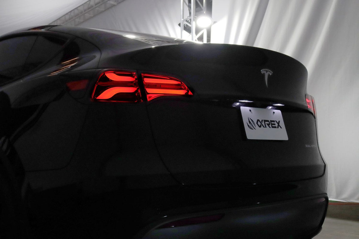 AlphaRex 17-23 Tesla Model 3 / 20-24 Model Y (Without Stock Amber Turn Signal) PRO-Series LED Tail Lights Red Smoke