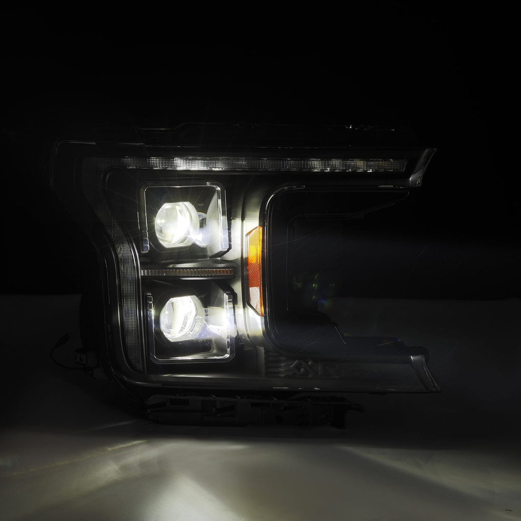 AlphaRex 18-20 Ford F150 (MK II 14th Gen Style) LUXX-Series LED Projector Headlights Alpha-Black