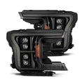 AlphaRex 18-20 Ford F150 (MK II 14th Gen Style) NOVA-Series LED Projector Headlights Alpha-Black