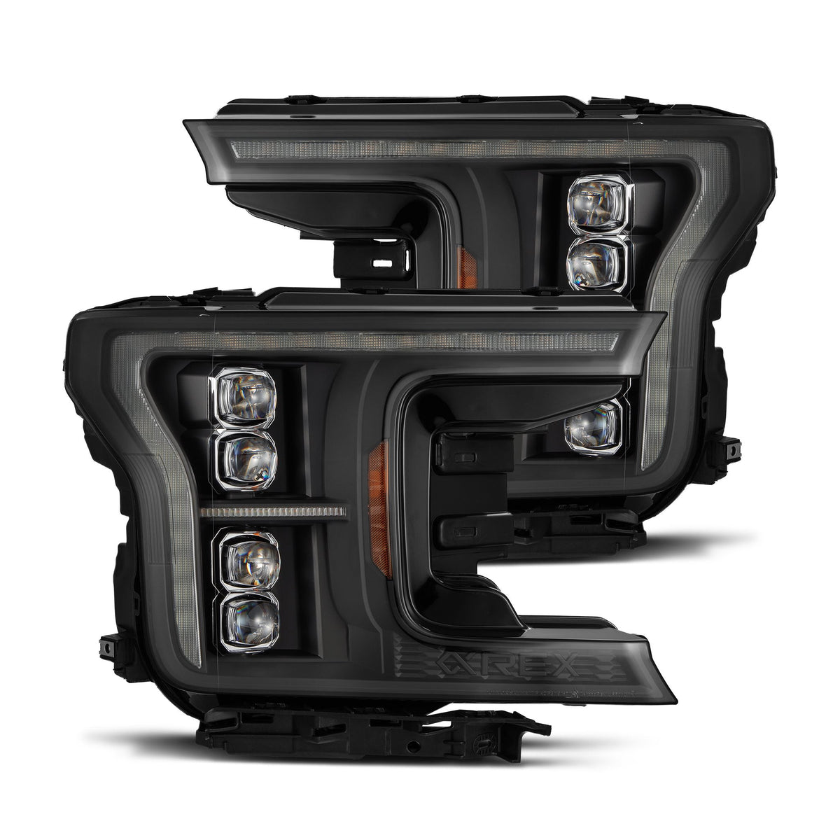AlphaRex 18-20 Ford F150 (MK II 14th Gen Style) NOVA-Series LED Projector Headlights Black