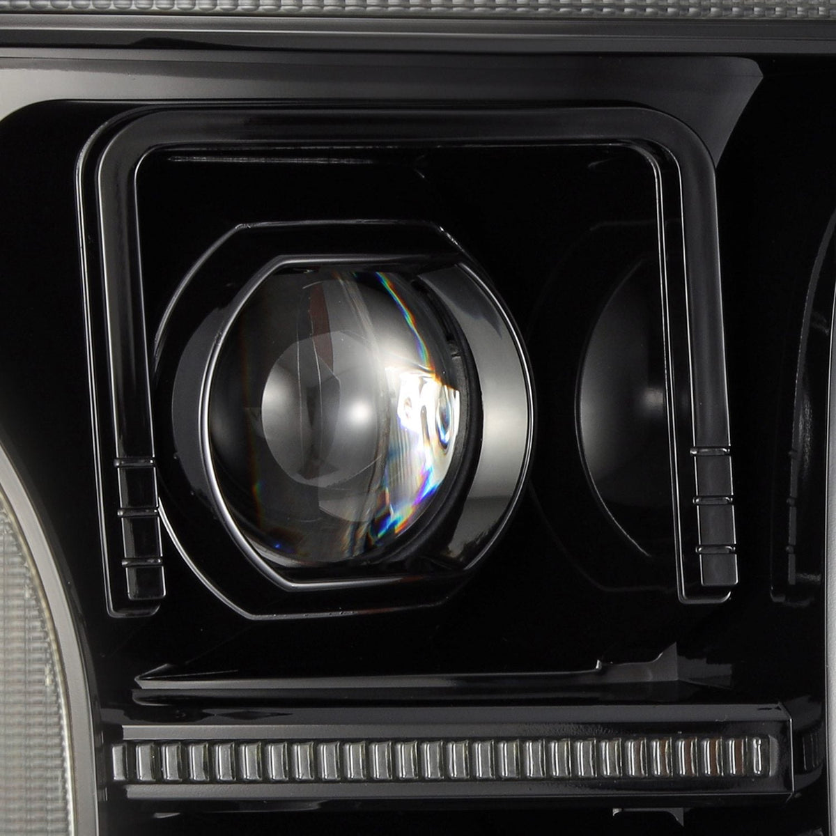 AlphaRex 18-20 Ford F150 (MK II 14th Gen Style) PRO-Series Halogen Projector Headlights Alpha-Black