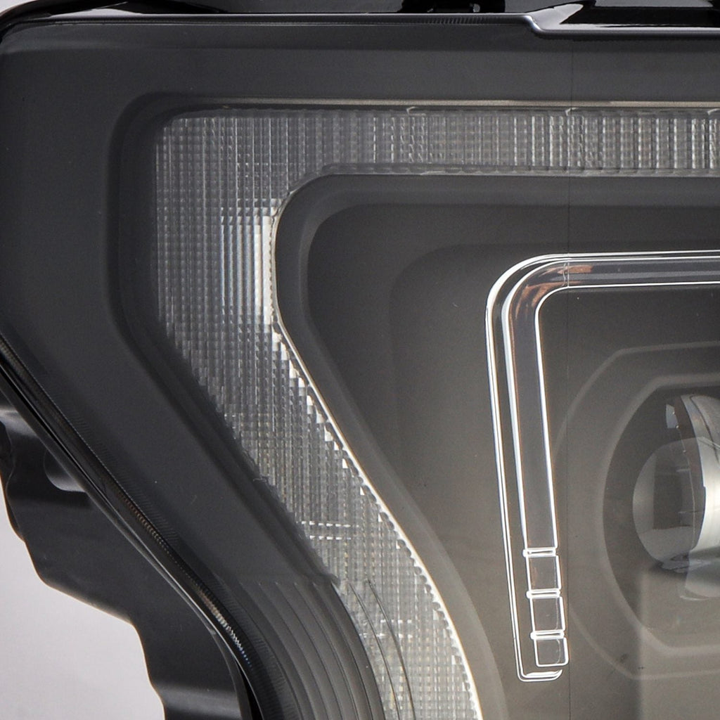 AlphaRex 18-20 Ford F150 (MK II 14th Gen Style) PRO-Series Halogen Projector Headlights Black