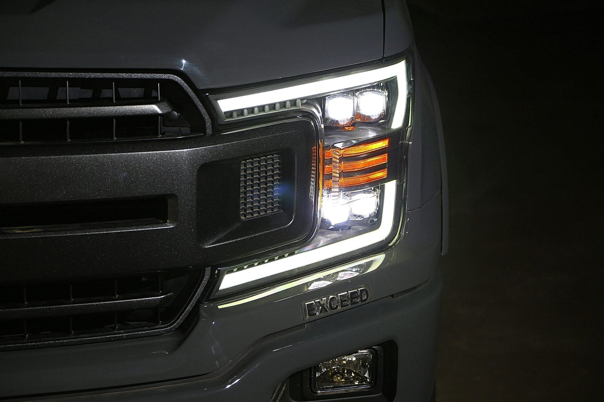 AlphaRex 18-20 Ford F150 NOVA-Series LED Projector Headlights Black