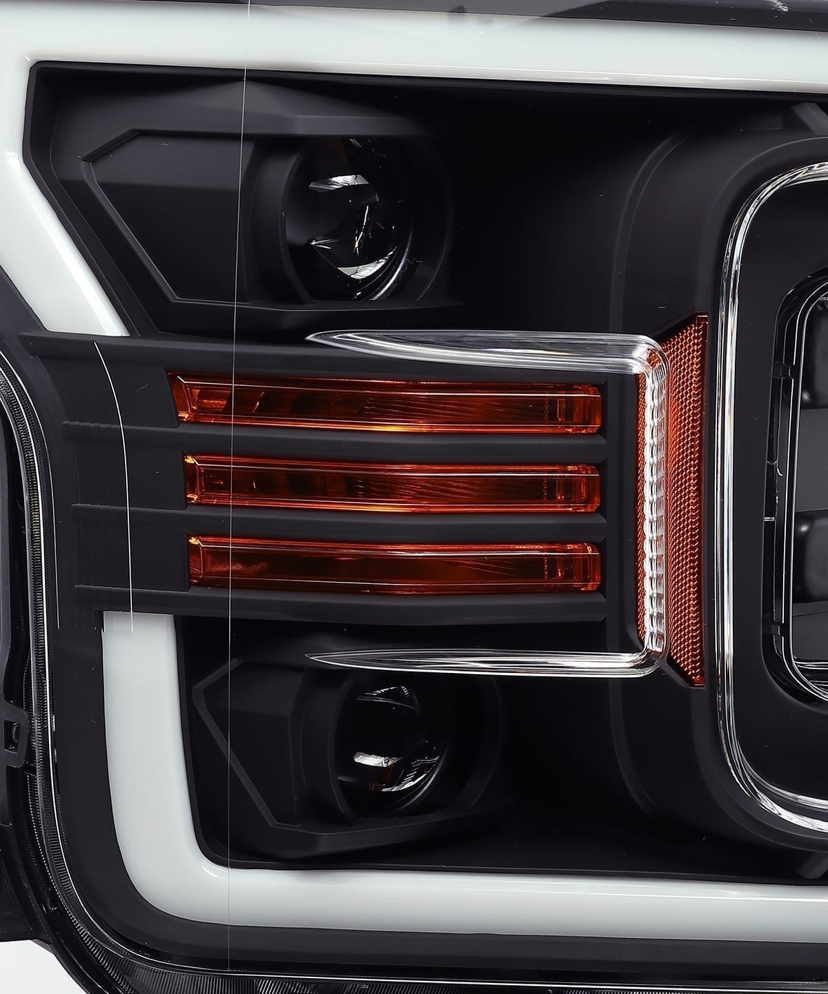 AlphaRex 18-20 Ford F150 PRO-Series Halogen Projector Headlights Black