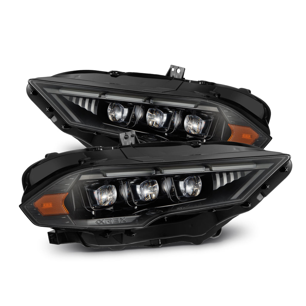 AlphaRex 18-23 Ford Mustang MK II NOVA-Series LED Projector Headlights Alpha-Black