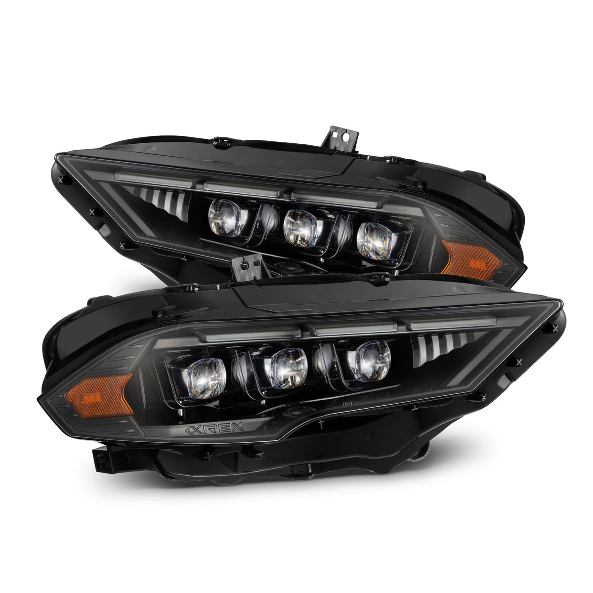 AlphaRex 18-23 Ford Mustang MK II NOVA-Series LED Projector Headlights Alpha-Black