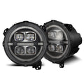 AlphaRex 18-26 Jeep Wrangler JL/Gladiator JT NOVA-Series LED Projector Headlights Black