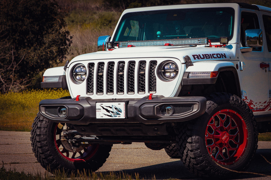 AlphaRex 18-26 Jeep Wrangler JL/Gladiator JT NOVA-Series LED Projector Headlights Black