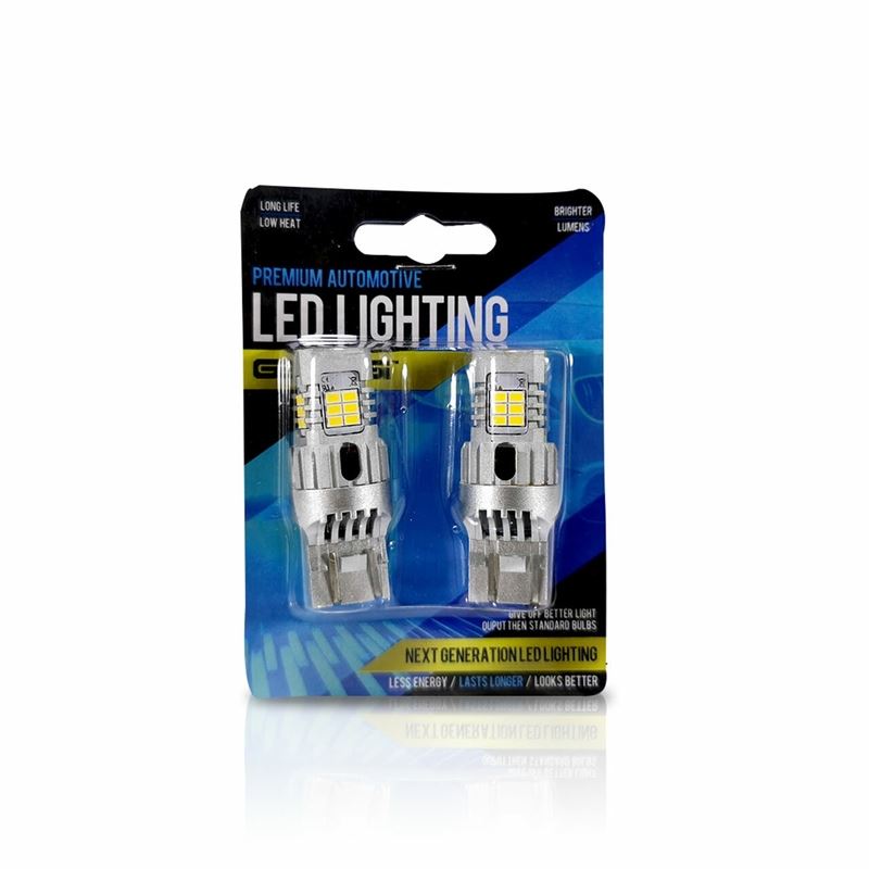 7440 7443 White LED Backup Reverse Light Bulbs Error Free (2 Pack) product image