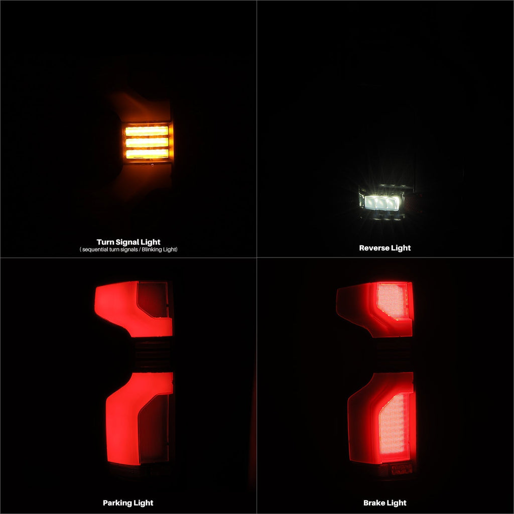 AlphaRex 19-26 Chevrolet Silverado 1500 / 20-26 Silverado 2500HD/3500HD LUXX-Series LED Tail Lights Alpha-Black