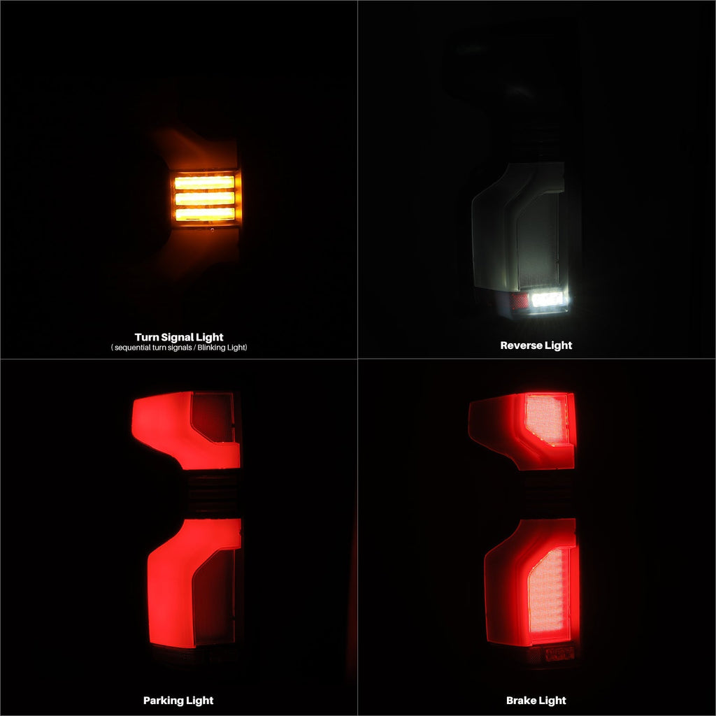 AlphaRex 19-26 Chevrolet Silverado 1500 / 20-26 Silverado 2500HD/3500HD LUXX-Series LED Tail Lights Black Smoke