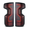 AlphaRex 19-25 Chevrolet Silverado 1500 / 20-25 Silverado 2500HD/3500HD PRO-Series LED Tail Lights Red Smoke