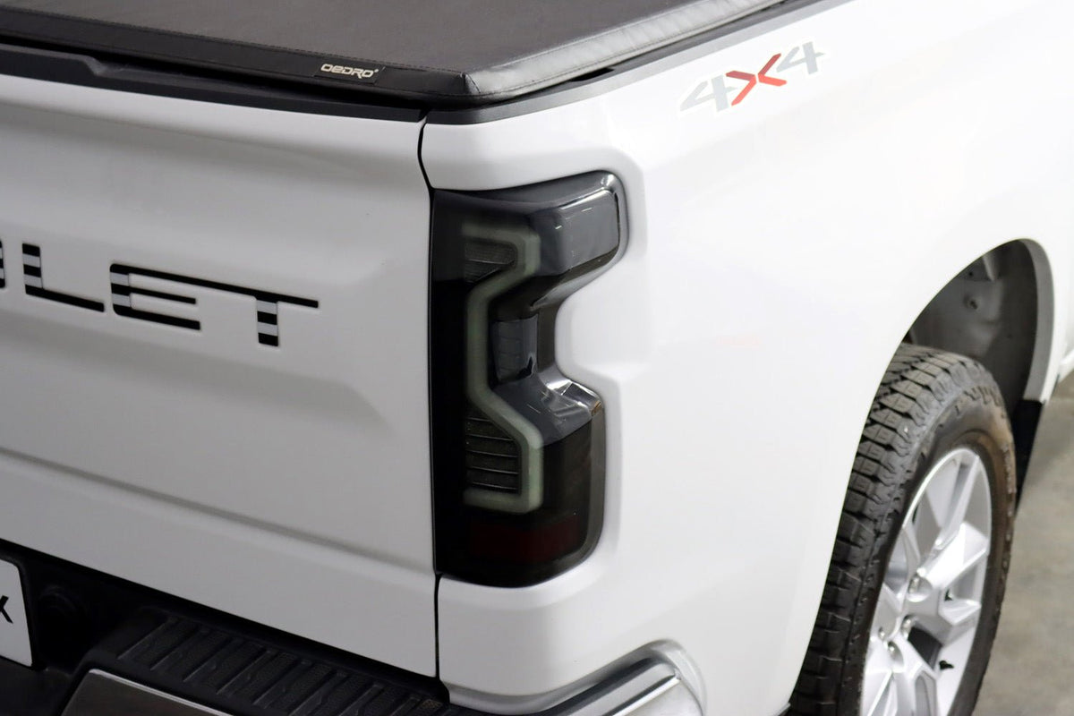 AlphaRex 19-25 Chevrolet Silverado 1500 / 20-25 Silverado 2500HD/3500HD PRO-Series LED Tail Lights Red Smoke