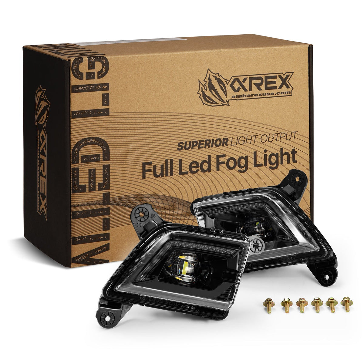 AlphaRex 19-23 Chevrolet Silverado 1500/20-23 Chevrolet Silverado 2500HD/3500HD DoubleTap Dual Color LED Projector Fog Lights