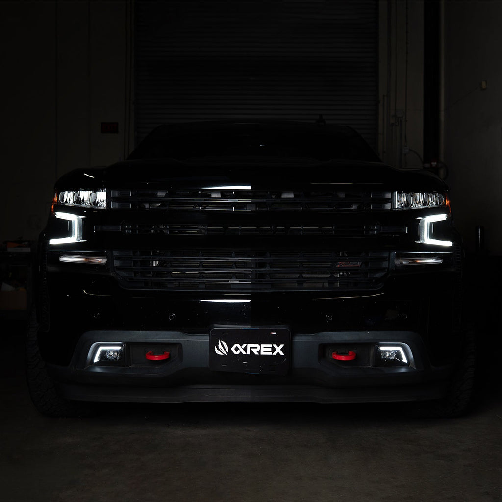 AlphaRex 19-23 Chevrolet Silverado 1500/20-23 Chevrolet Silverado 2500HD/3500HD DoubleTap Dual Color LED Projector Fog Lights