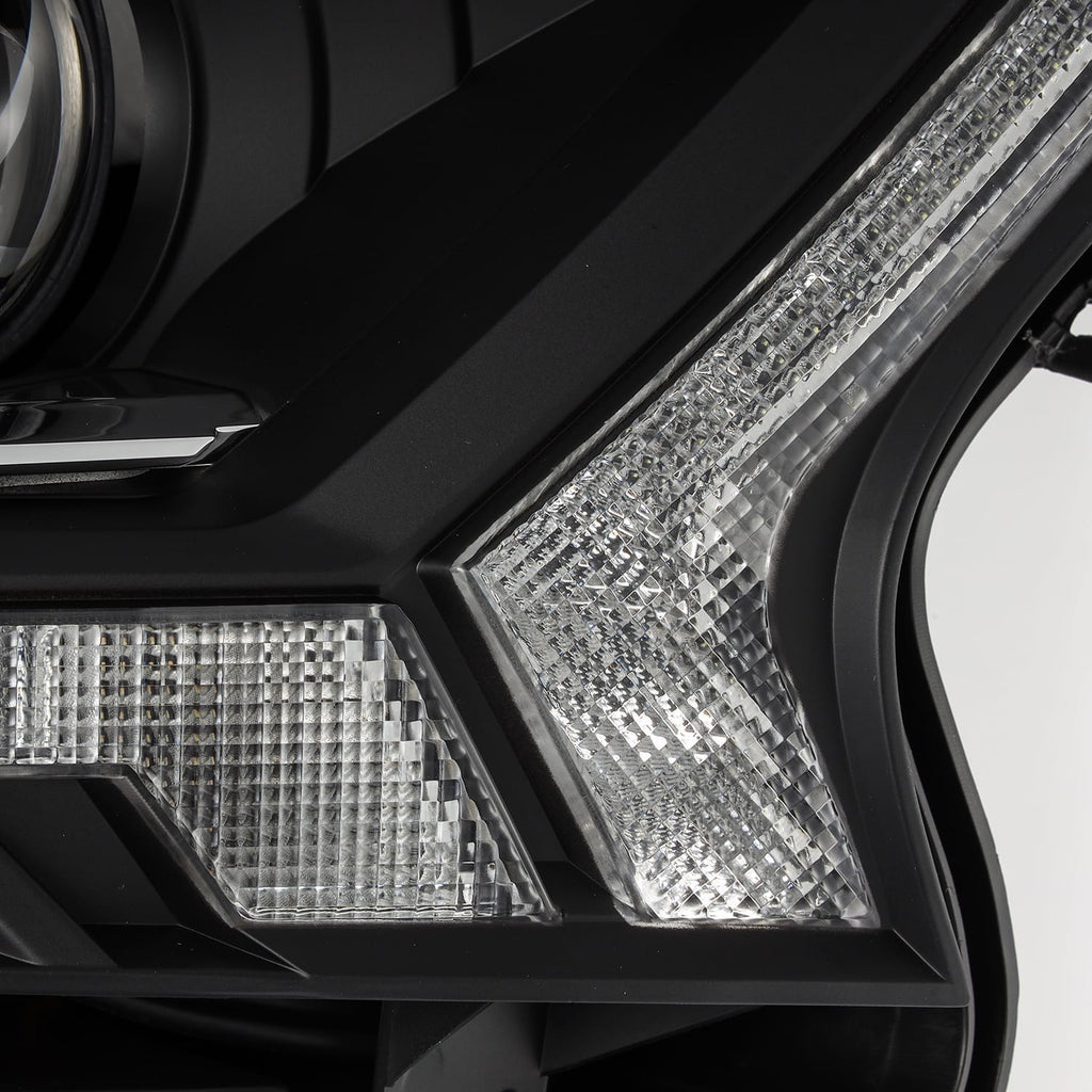 AlphaRex 19-23 Ford Ranger LUXX-Series LED Projector Headlights Black