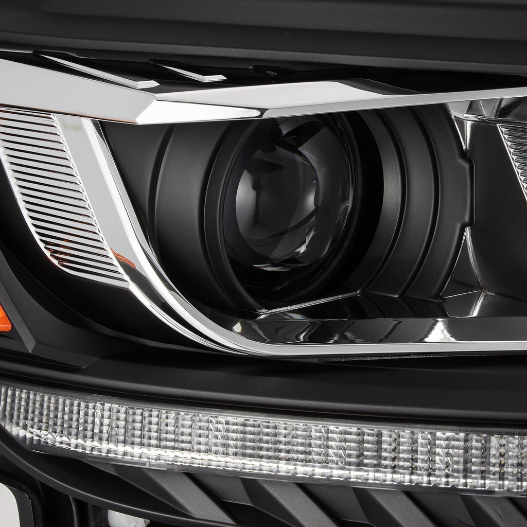 AlphaRex 19-23 Ford Ranger LUXX-Series LED Projector Headlights Black