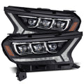 AlphaRex 19-23 Ford Ranger NOVA-Series LED Projector Headlights Black