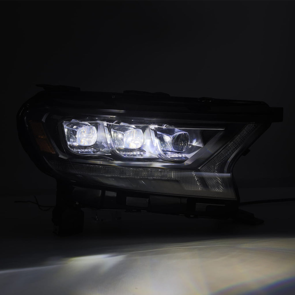 AlphaRex 19-23 Ford Ranger NOVA-Series LED Projector Headlights Black