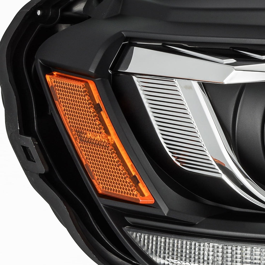 AlphaRex 19-23 Ford Ranger PRO-Series Halogen Projector Headlights Black