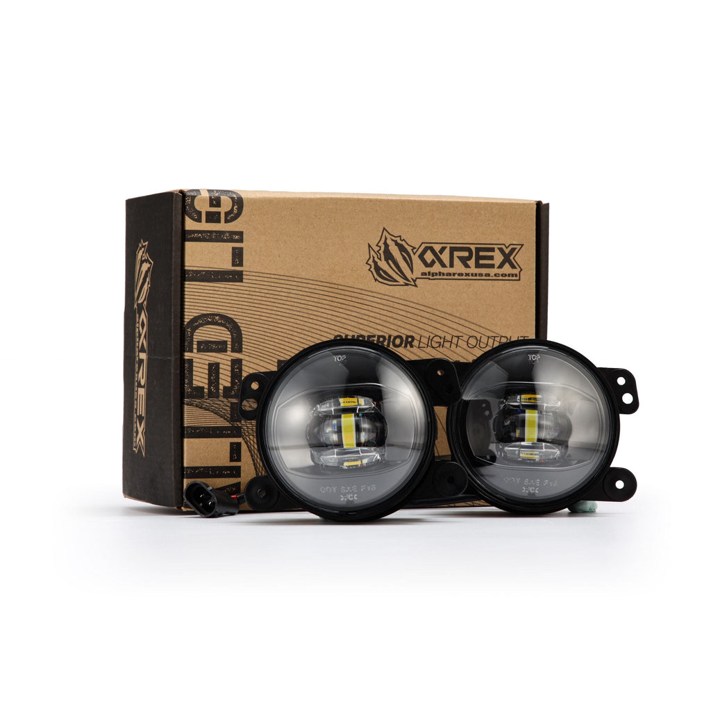 AlphaRex 18-26 Jeep Wrangler JL (Rubicon/Sahara with OE Plastic Bumper) / Gladiator JT DoubleTap Dual Color LED Projector Fog Lights