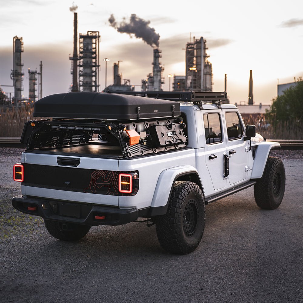 AlphaRex 19-26 Jeep Gladiator JT NOVA-Series Prismatic LED Tail Lights Black Smoke