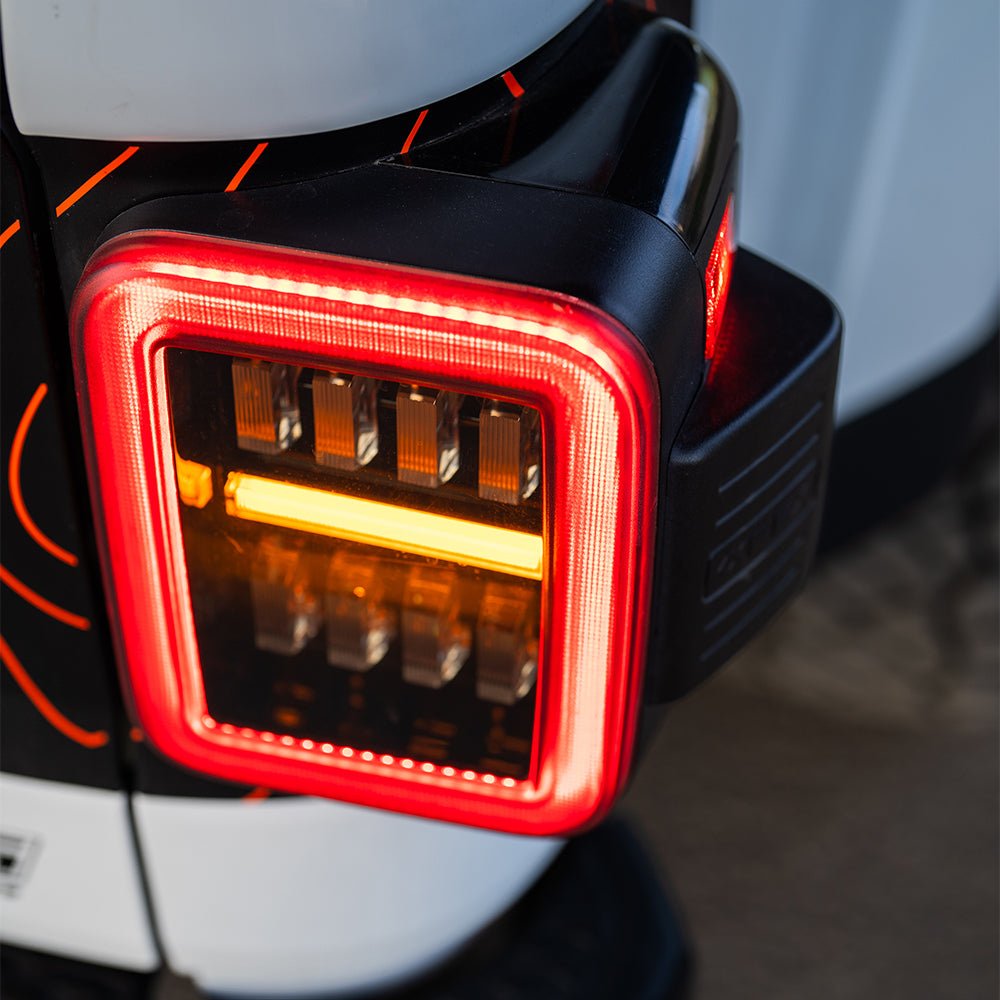AlphaRex 19-26 Jeep Gladiator JT NOVA-Series Prismatic LED Tail Lights Black-Red