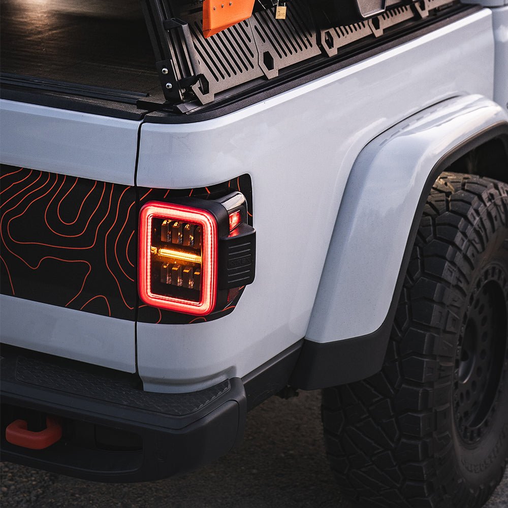 AlphaRex 19-26 Jeep Gladiator JT NOVA-Series Prismatic LED Tail Lights Chrome