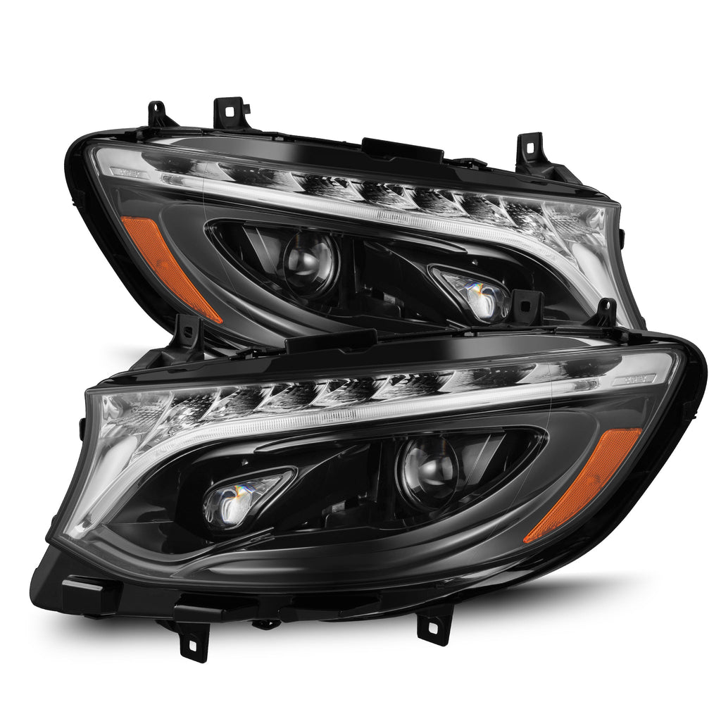 AlphaRex 19-26 Mercedes-Benz Sprinter LUXX-Series LED Projector Headlights Alpha-Black