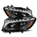AlphaRex 19-26 Mercedes-Benz Sprinter LUXX-Series LED Projector Headlights Alpha-Black