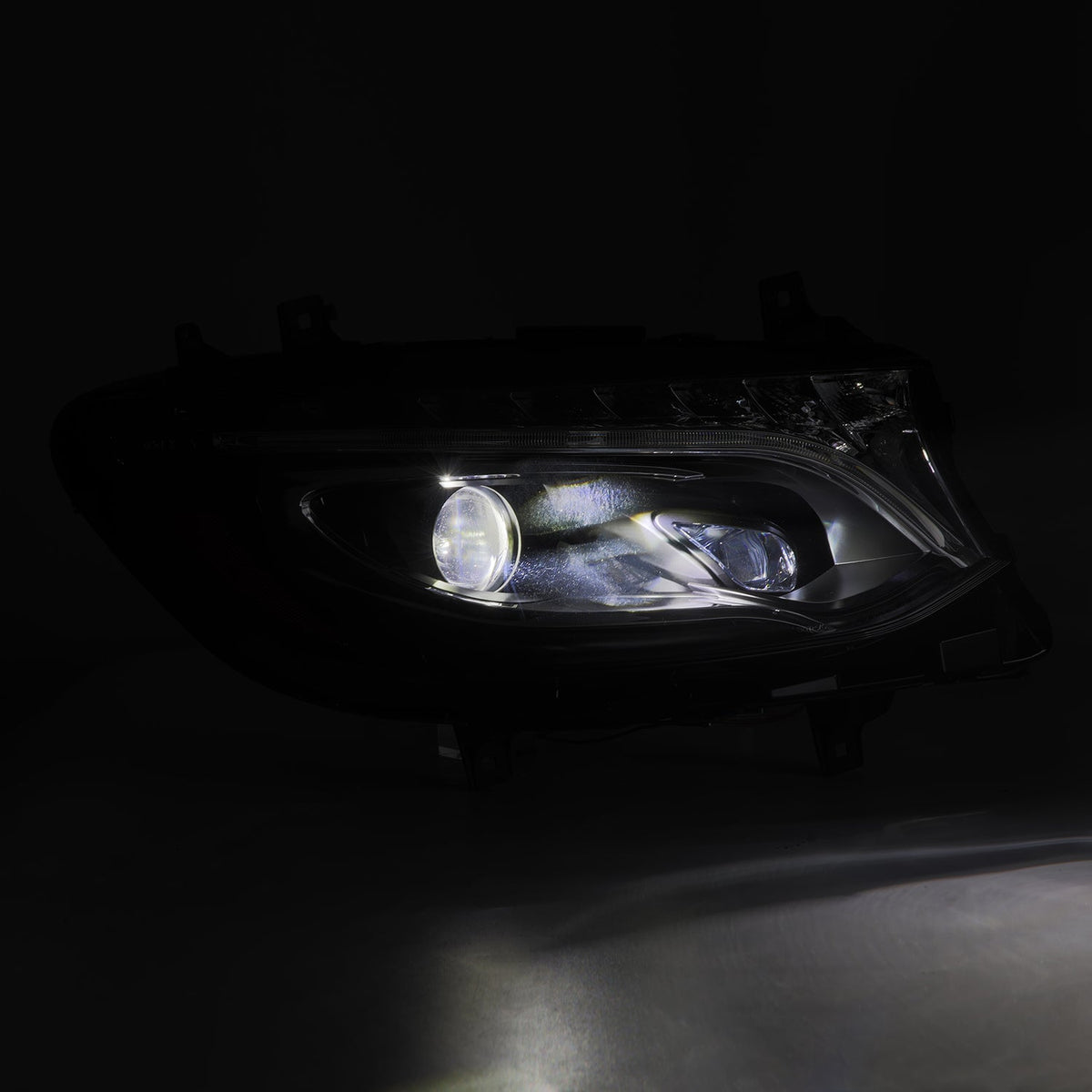 AlphaRex 19-26 Mercedes-Benz Sprinter LUXX-Series LED Projector Headlights Black