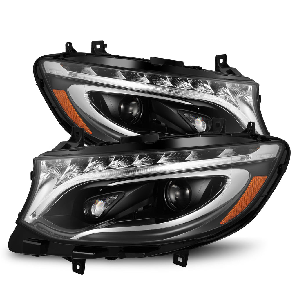 AlphaRex 19-26 Mercedes-Benz Sprinter LUXX-Series LED Projector Headlights Black