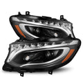 AlphaRex 19-26 Mercedes-Benz Sprinter LUXX-Series LED Projector Headlights Black