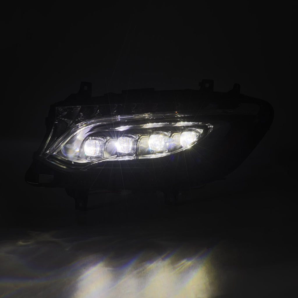 AlphaRex 19-26 Mercedes-Benz Sprinter NOVA-Series LED Projector Headlights Black