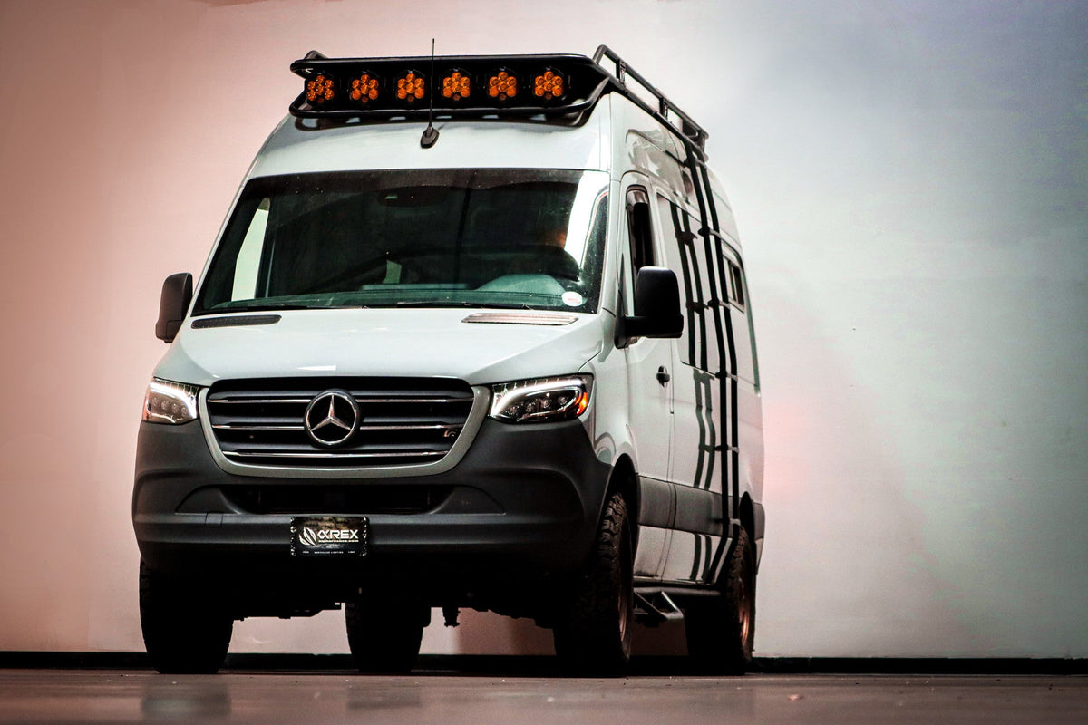 AlphaRex 19-26 Mercedes-Benz Sprinter NOVA-Series LED Projector Headlights Black
