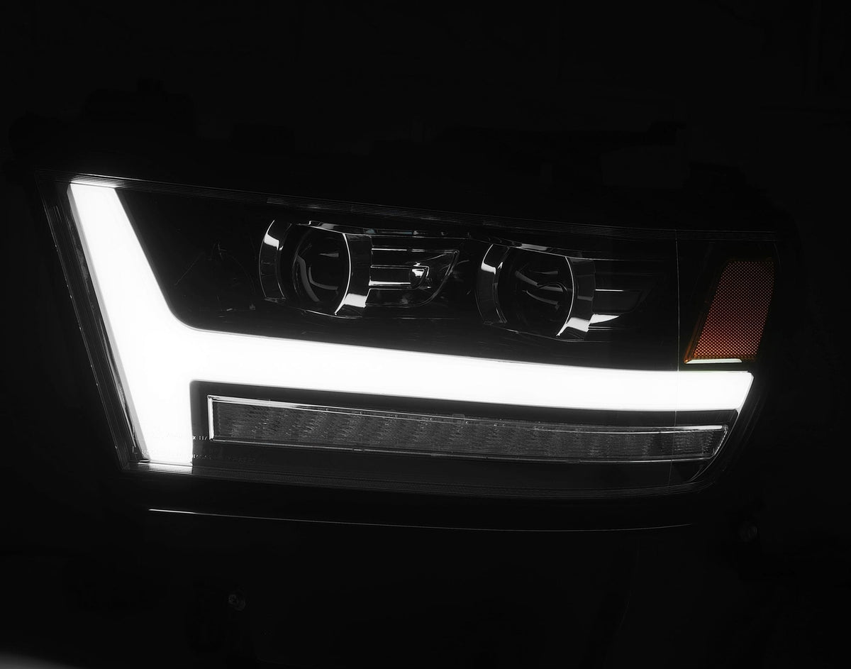 AlphaRex 19-24 Ram 1500 LUXX-Series LED Projector Headlights Jet Black