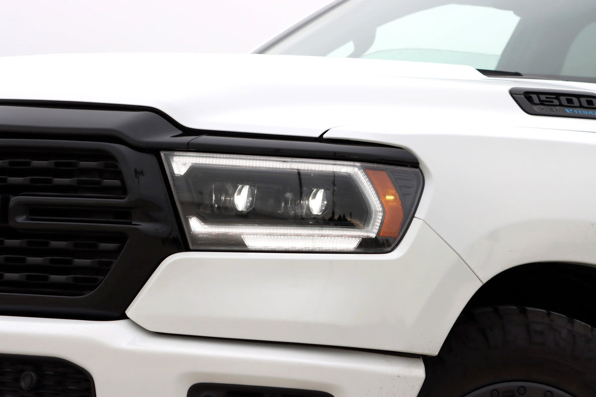 AlphaRex 19-24 Ram 1500 (MK II 2500 Style) LUXX-Series LED Projector Headlights Black