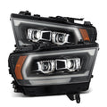 AlphaRex 19-24 Ram 1500 (MK II 2500 Style) LUXX-Series LED Projector Headlights Black