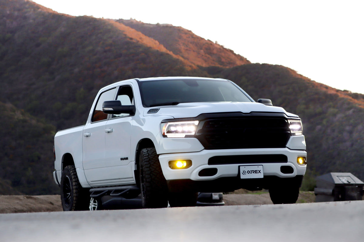 AlphaRex 19-24 Ram 1500 (MK II 2500 Style) NOVA-Series LED Projector Headlights Black