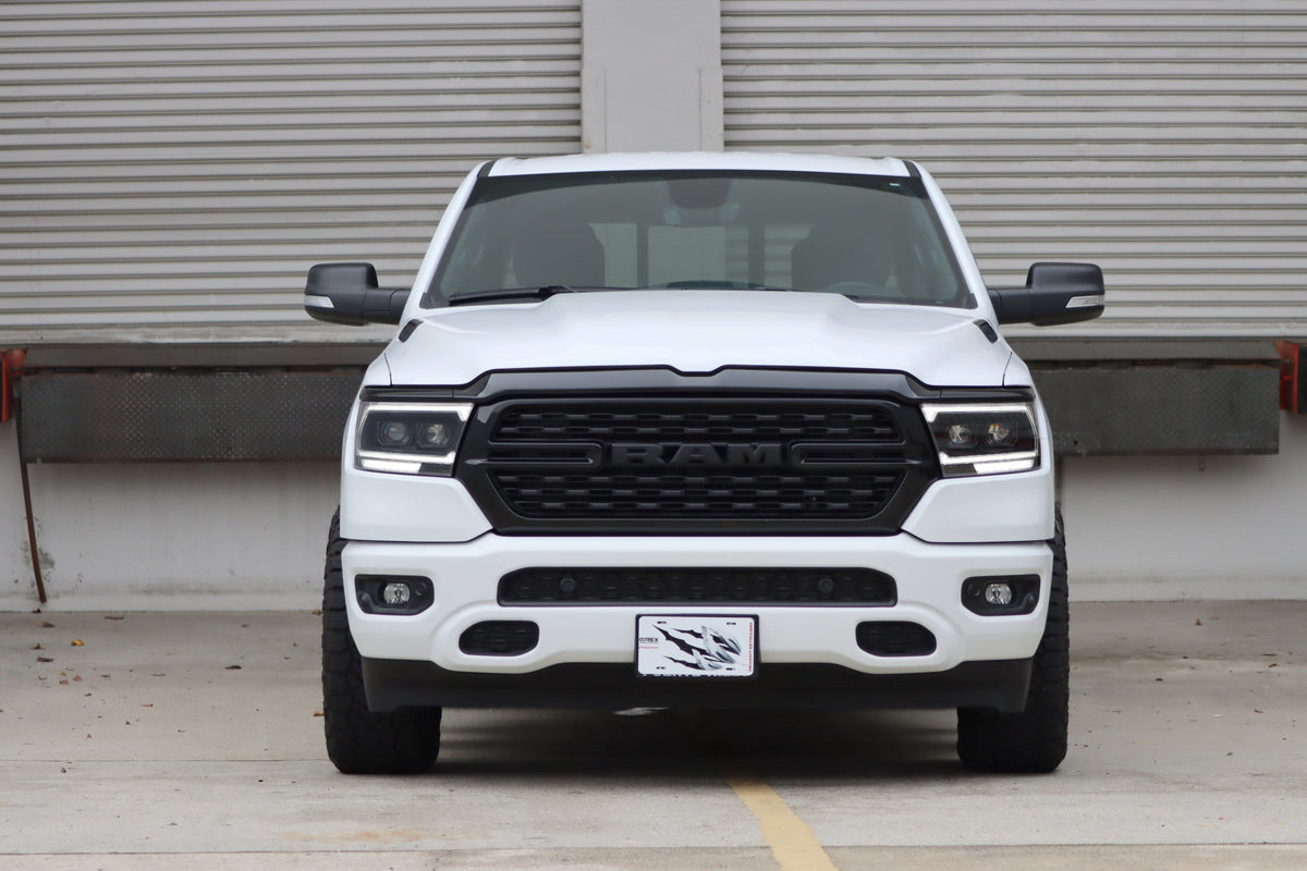 AlphaRex 19-24 Ram 1500 (MK II 2500 Style) PRO-Series Halogen Projector Headlights Alpha-Black