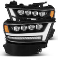 AlphaRex 19-24 Ram 1500 NOVA-Series LED Projector Headlights Black