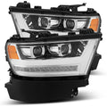 AlphaRex 19-24 Ram 1500 PRO-Series Halogen Projector Headlights Chrome