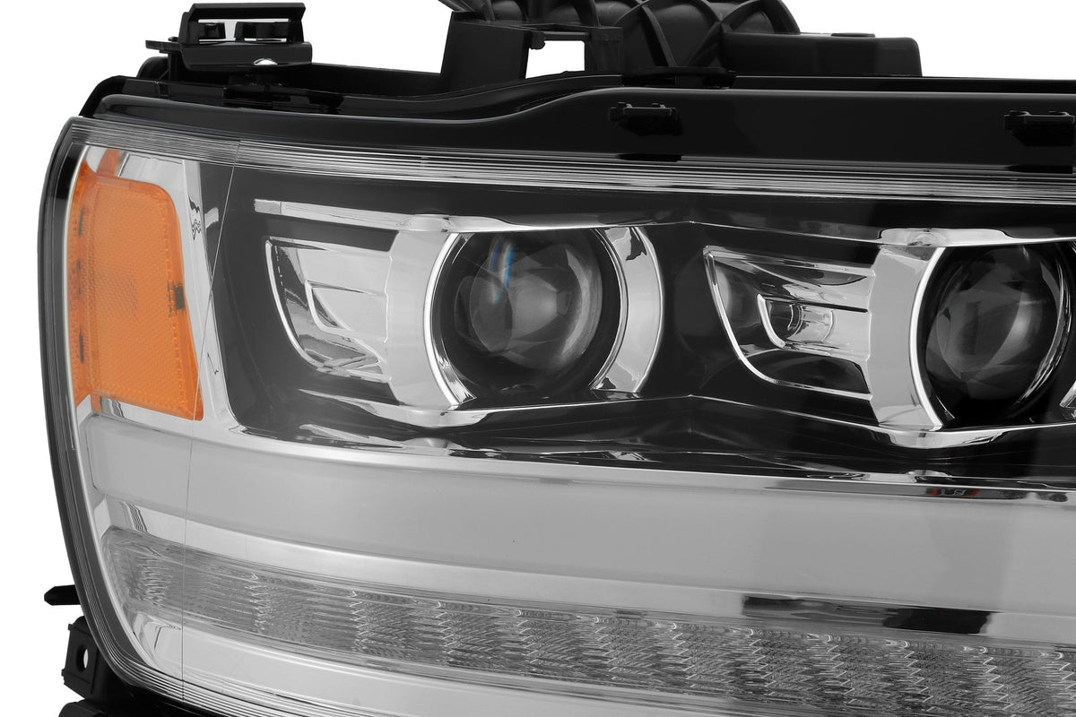 AlphaRex 19-24 Ram 1500 PRO-Series Halogen Projector Headlights Chrome