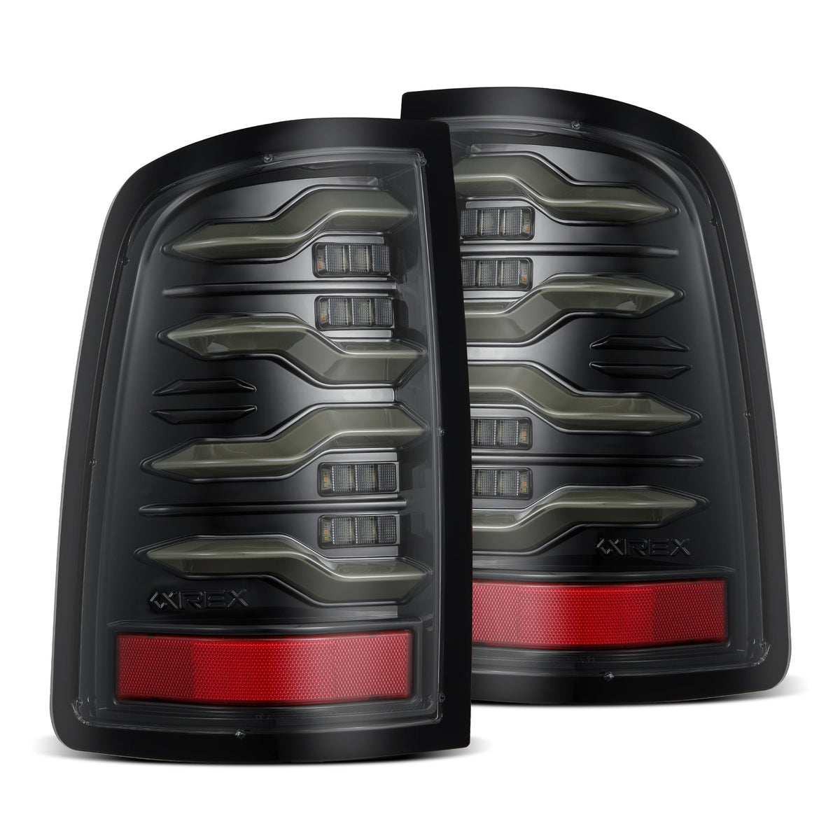 AlphaRex 19-24 Ram 2500/3500 LUXX-Series LED Tail Lights Alpha-Black