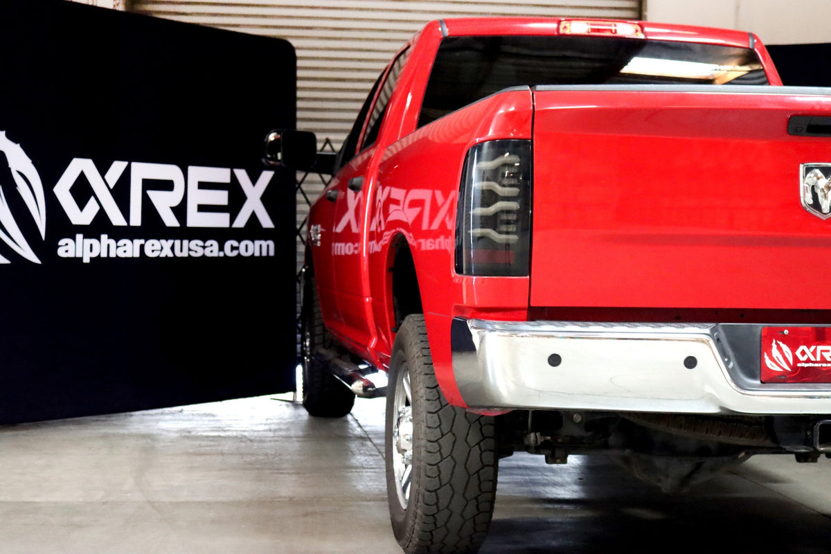 AlphaRex 19-24 Ram 2500/3500 LUXX-Series LED Tail Lights Black Smoke