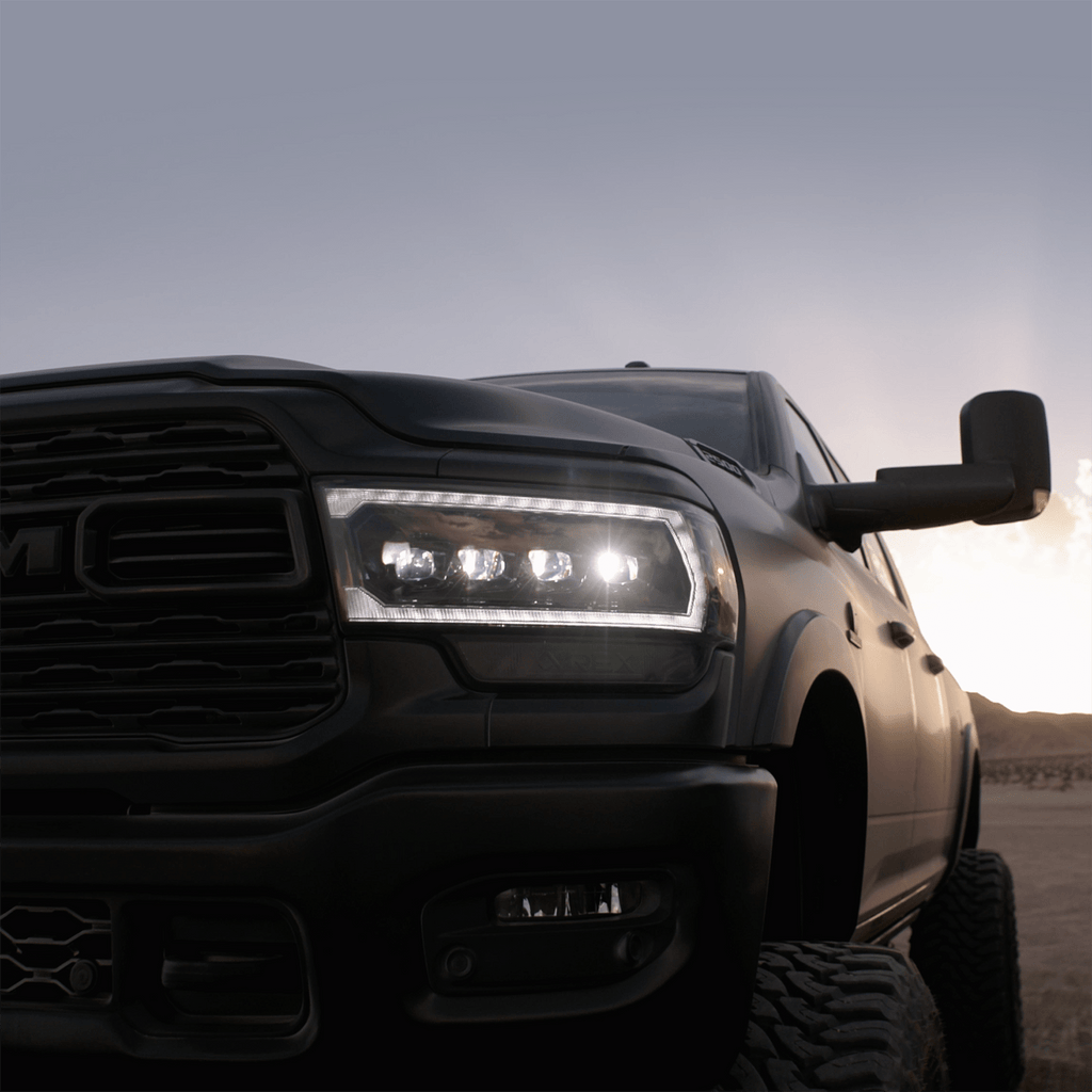 AlphaRex 19-24 Ram 2500/3500/4500/5500 NOVA-Series LED Projector Headlights Black